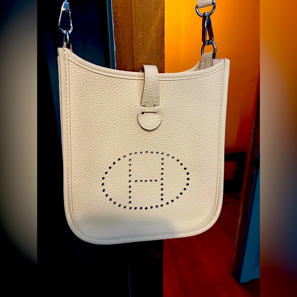 Hermes small evelyne cross body bag crème